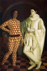 Shukhayev V. and Yakovlev A. Self-Portraits (Harlequin and Pierrot). 1914